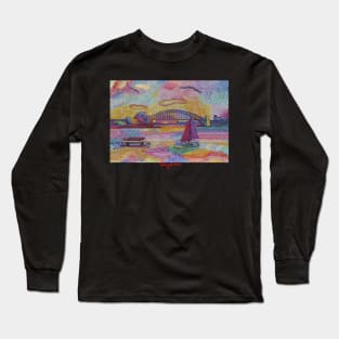 Sydney Harbour Bridge and Opera house. Long Sleeve T-Shirt